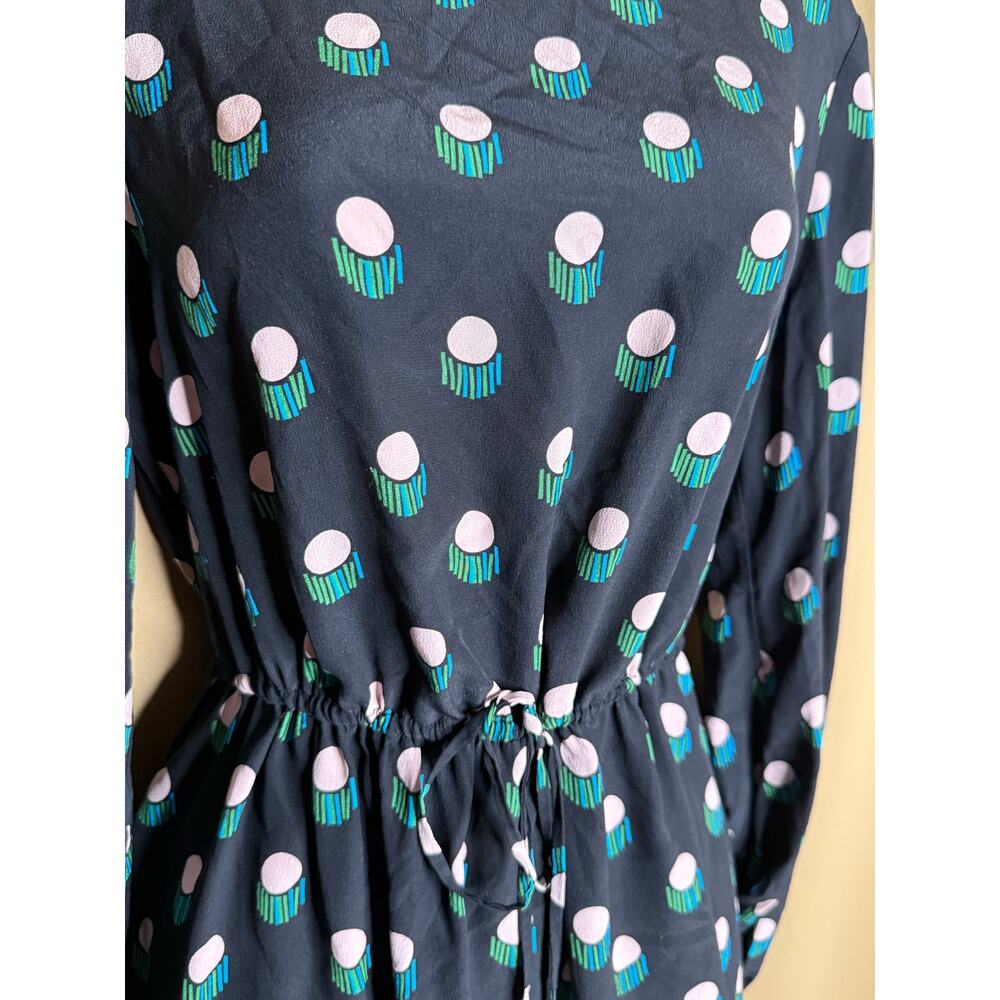 Diane von Furstenberg Black Silk Casimir Dot Dress 6 - Picture 7 of 10
